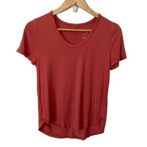 A New Day Women's XS Short Sleeve V-Neck Rayon T-shirt Casual Stretch Minimalist